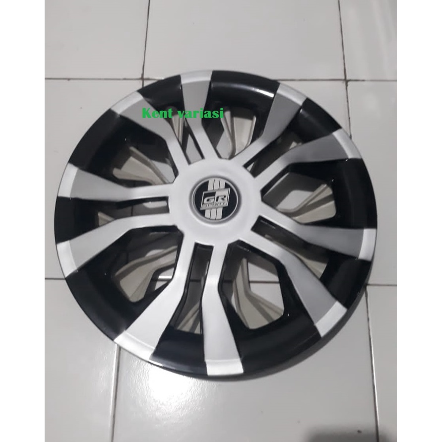 Cover Dop Velg Ring 13/14 GR Sport Hitam Silver