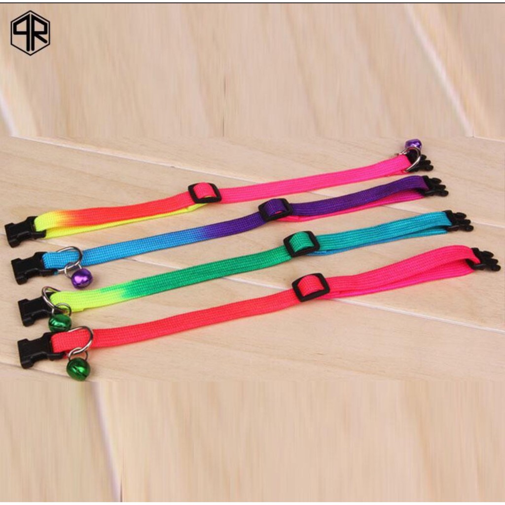 Kalung Leher Warna Warni Ukuran S 1cm Anjing Kucing #56132-RANDOM