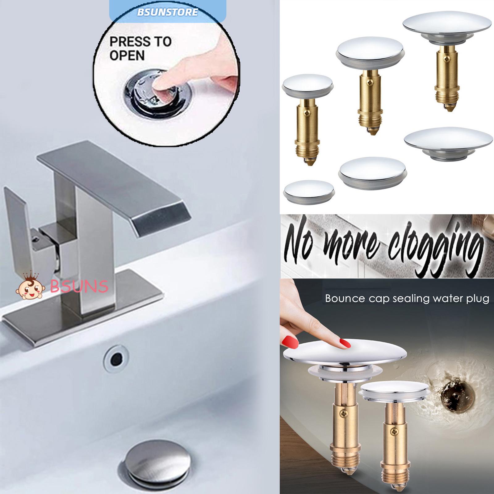 Bsuns Bathroom Accessories Wash Basin Bounce Drain Filter High Quality Material Push Up And Down Size Sink Drain Stopper Hot New Easy To Install Universal Explosion Proof Sink Drain Plug Shopee Indonesia