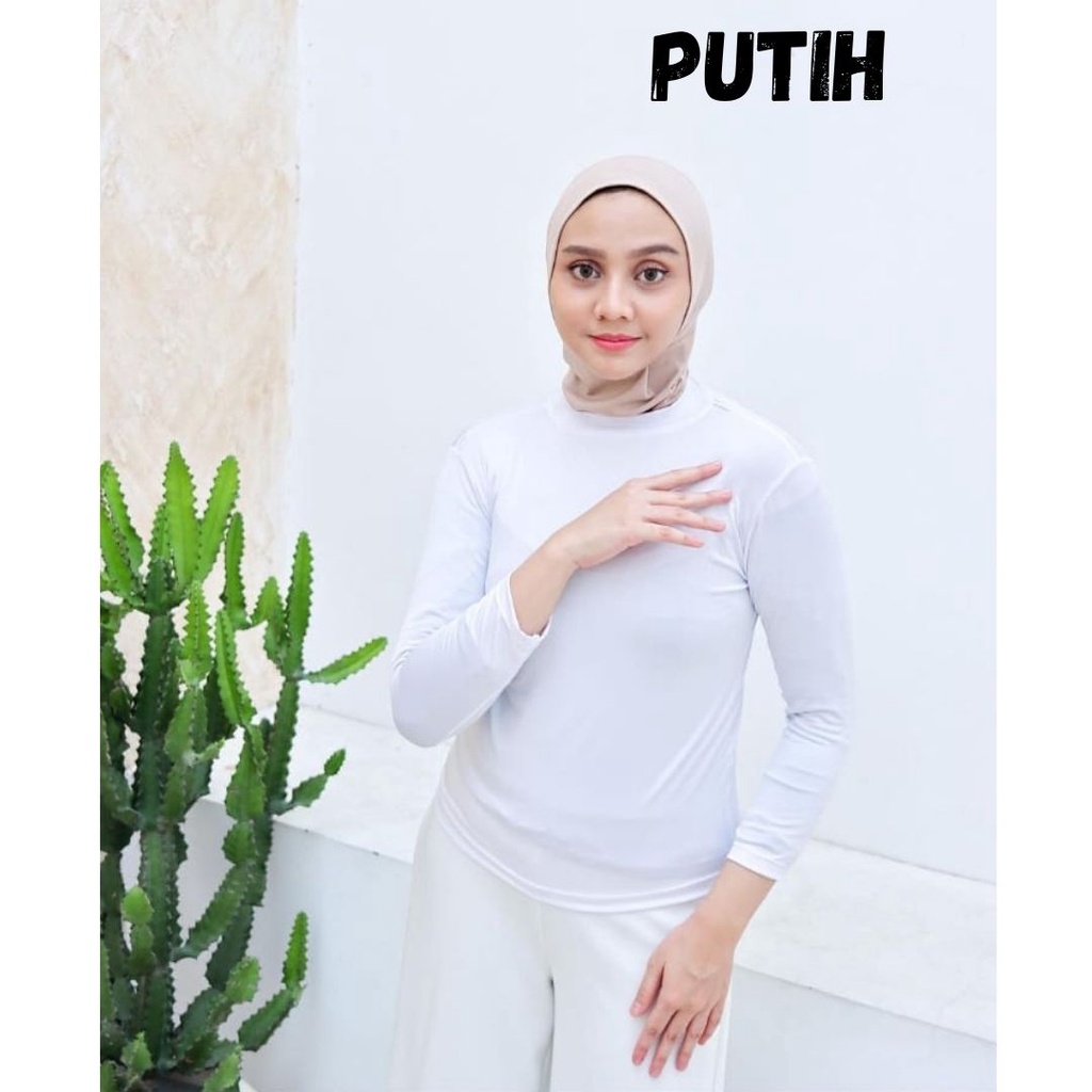 Manset  Kaos Lengan Panjang Wanita Bahan Katun Premium