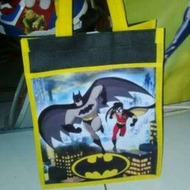

Tas jinjing kantong karakter batman dan robin | tas souvenir ultah murah | terbaru, terunik,termurah