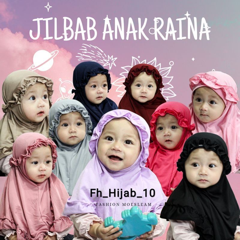 (TERLARIS) Jilbab Raina Kriwil anak bayi Usia 0-3 tahun | Hijab tk baby perempuan newborn lucu 6 sampai 1 thn | kerudung sekolah lembut sd  terbaru 2 – 12 bln premium