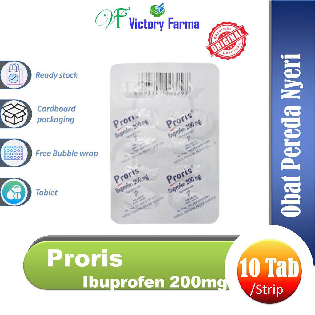 Proris Ibuprofen 200 mg Strip 10 Kaplet