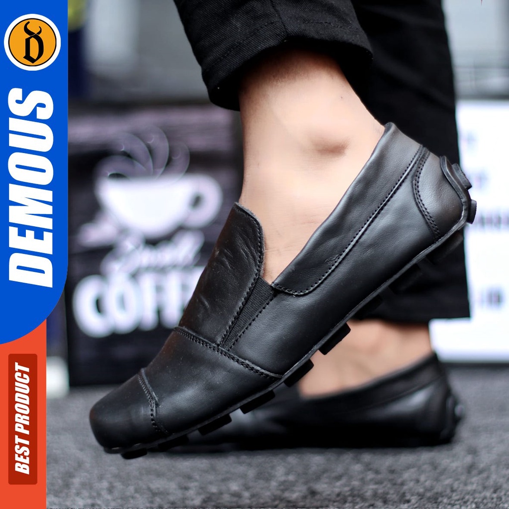 DEMOUS Wilder - Sepatu Casual Pria Slip On Kulit Asli