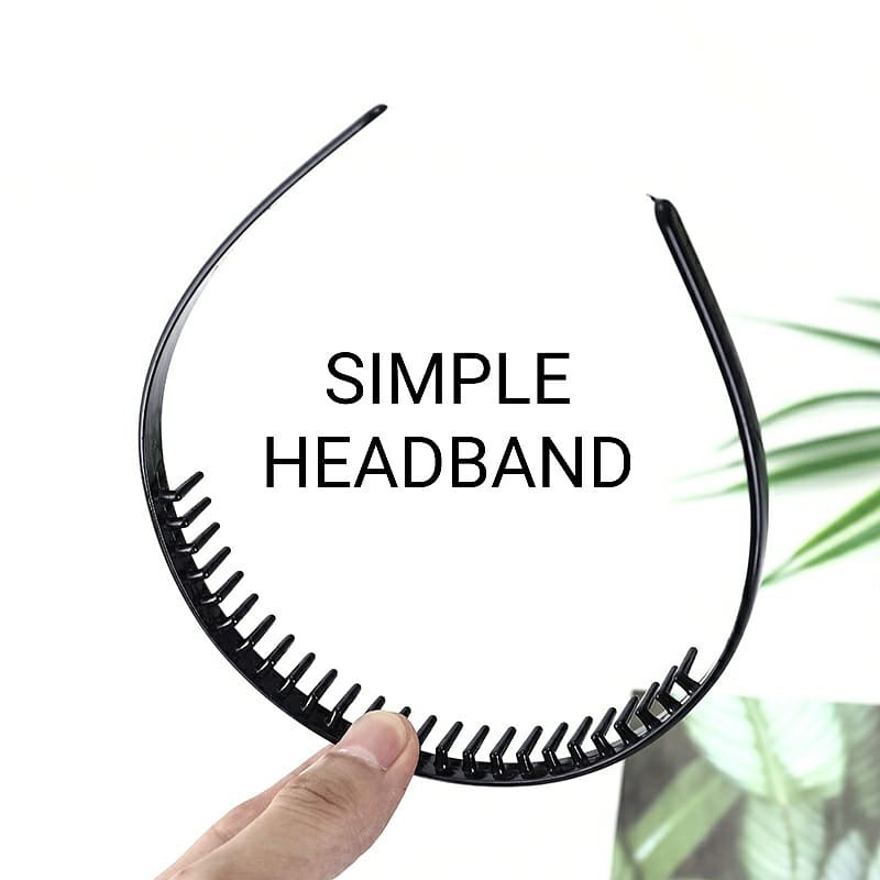 BANDO GERIGI BASIC SIMPLE BLACK / SPORT HEADBAND / BANDO PRIA WANITA OLAHRAGA IMPOR / AKSESORIS