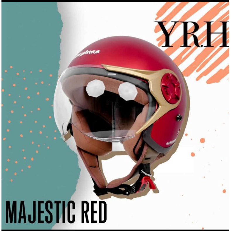 HELM CARGLOSS YRH HIJAB &quot;ORI&quot; - MAJESTIC RED ( PASTEL RED DOFF )