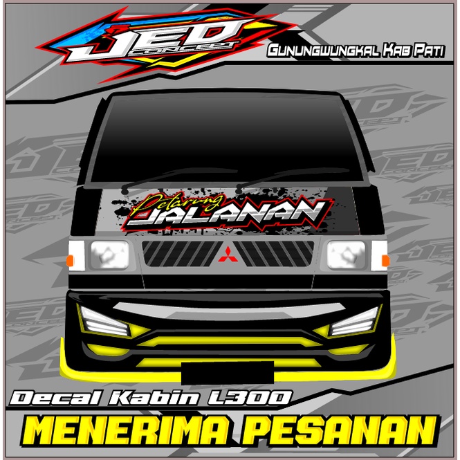 decal kabin depan l300/ stiker kabin depan l300 / petarung jalanan