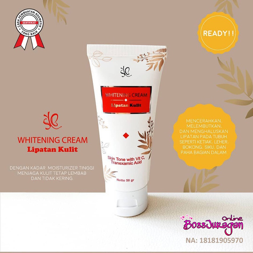 (BOSS) SYB Whitening Cream Lipatan Kulit 50gr BPOM Original