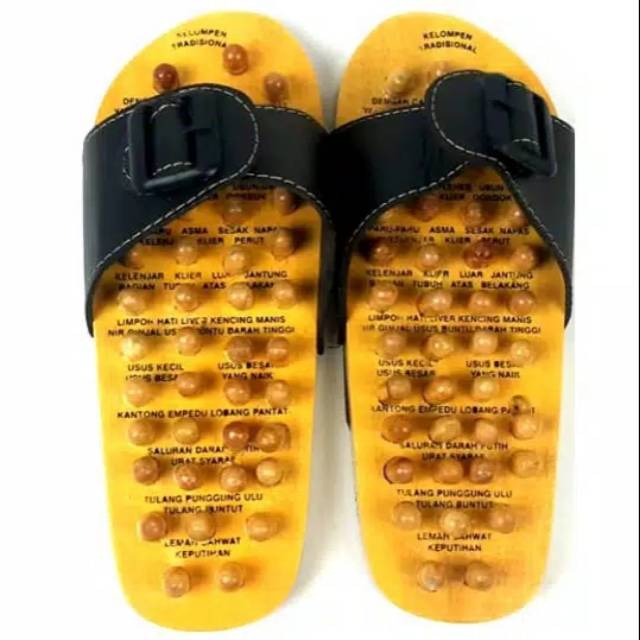 Sandal kesehatan terapi sandal reumatik kayu pilihan sandal terapi