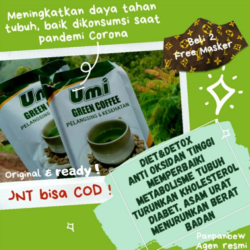 UGC UMI GREEN COFFEE Utk Daya tahan tubuh, Anti Oksidan