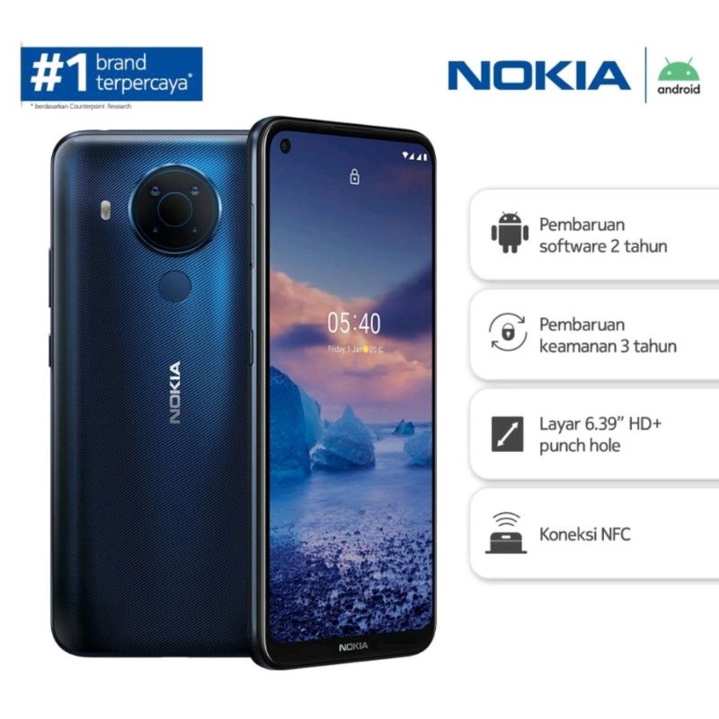 NOKIA 5.4 [6GB/64GB] - Polar Night Blue Garansi Resmi