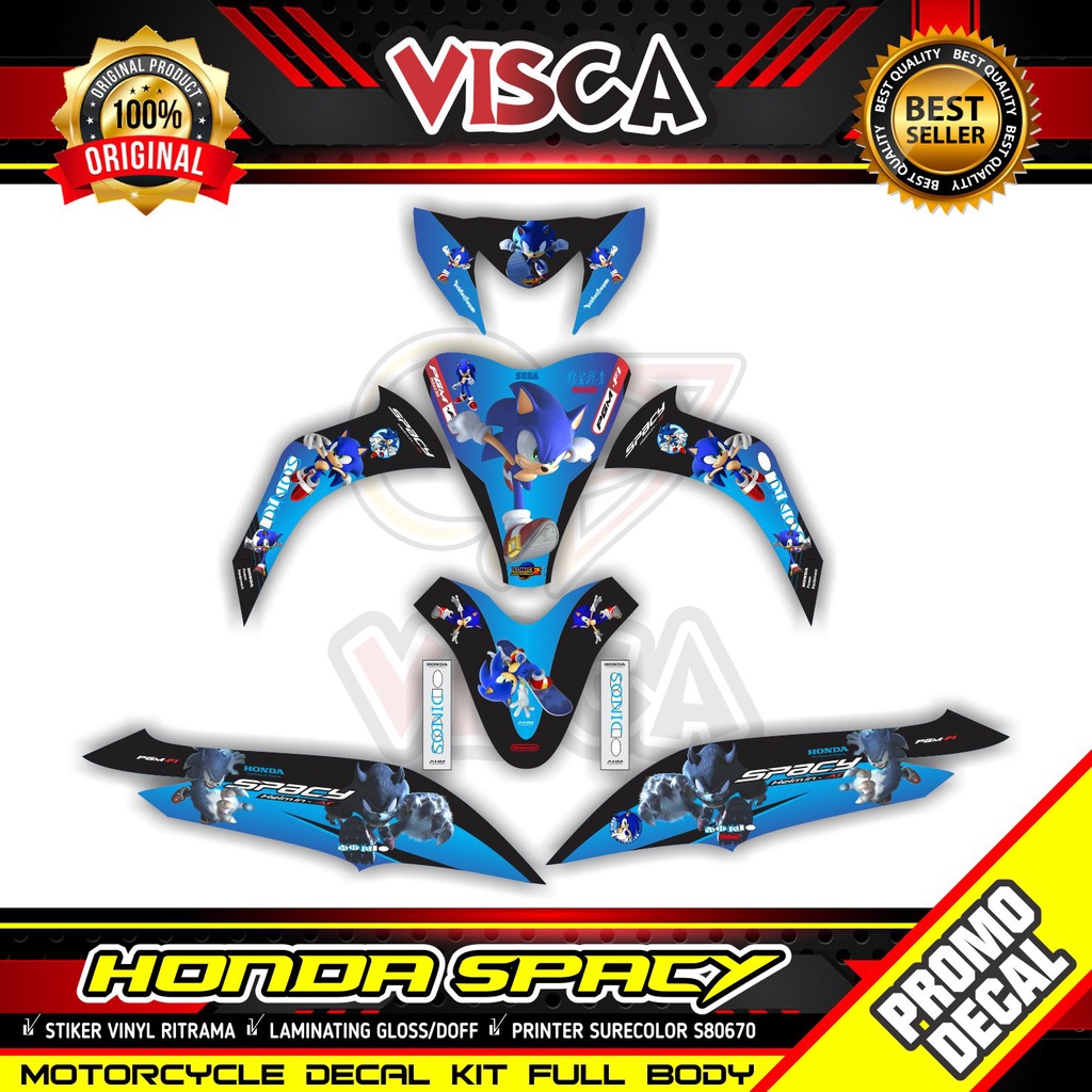 Decal Spacy Full Body Stiker Motor Spacy Full Body Striping Spacy Variasi Sonic