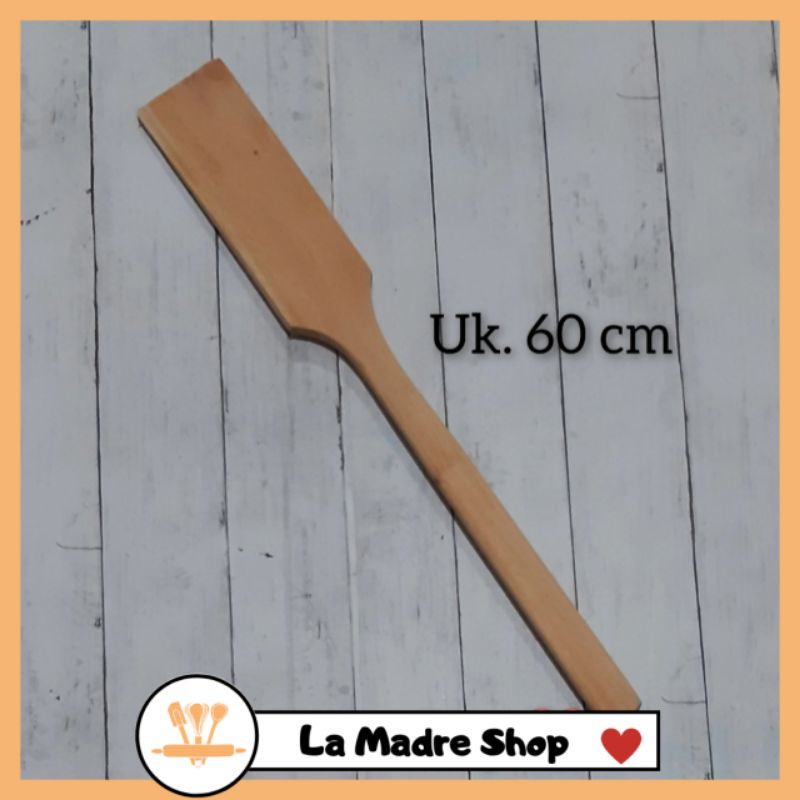 SPATULA SUTIL SODET KAYU Pengaduk Dodol - Uk. 60 Cm.
