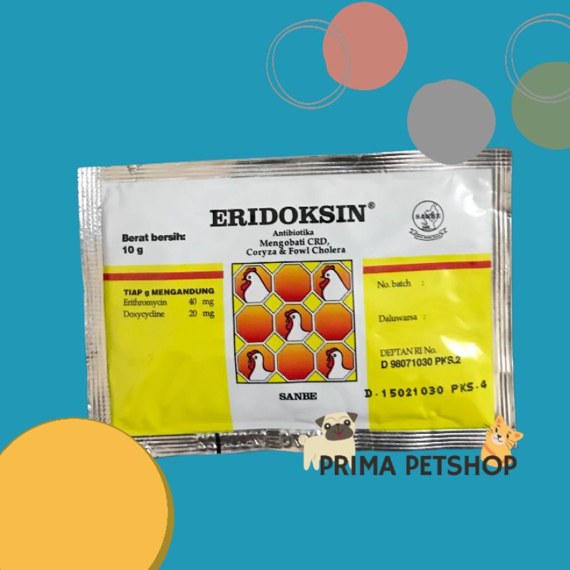 ERIDOKSIN 10 gr obat ayam