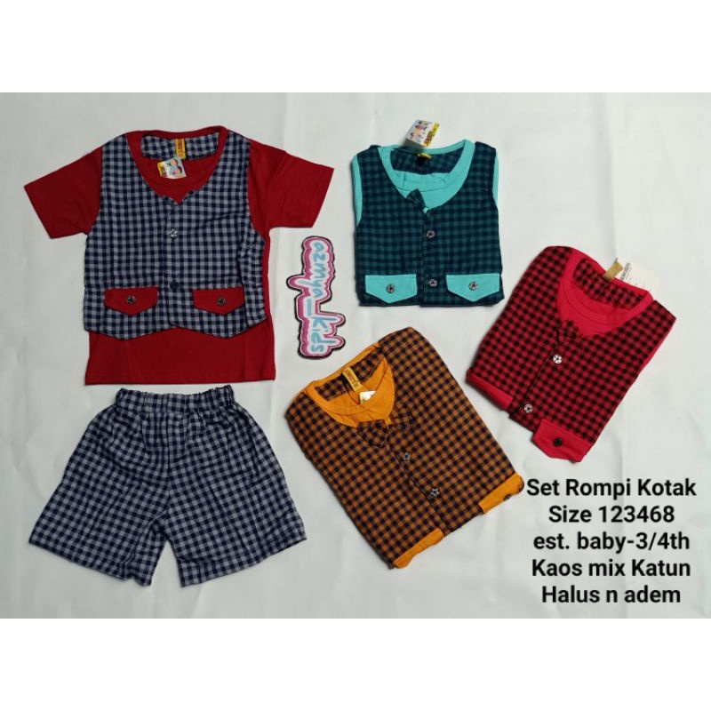 Stelan Rompi Kotak Xunkids