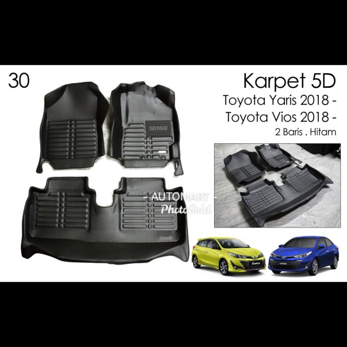 5D KARPET MOBIL TOYOTA YARIS / VIOS 2018 2019 2020 2021