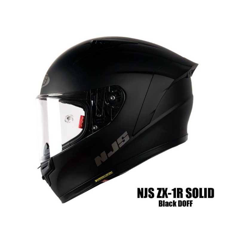 Helm NJS ZX1 R Black doff Fullface