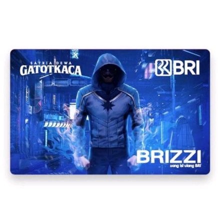 BRI BRIZZI edisi SATRIA DEWA - GATOT KACA - Blue Design GATOTKACA ORI /Like eMoney eTOLL Tapcash or Flazz