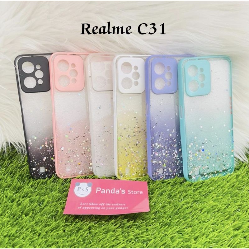 Glitter Case Realme C31 Funny Color Dengan Pelindung Kamera (PsS)