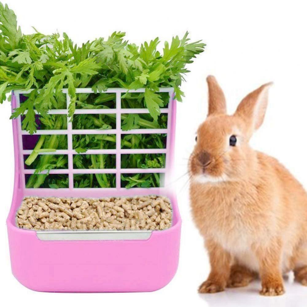 REBUY Rebuy Rabbit Hay Feeder 2in1 Chinchilla Untuk Rumput Rak Makan Hewan Peliharaan Wadah Makanan Aksesoris Kandang Mangkuk Makan Kelinci