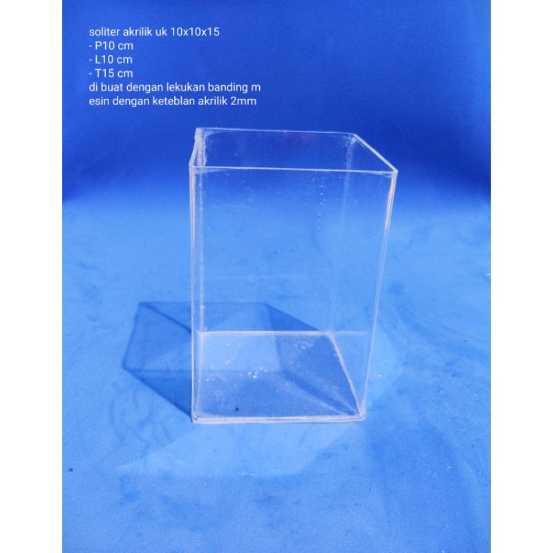 Soliter aquarium akrilik ikan cupang akrilik 10x10x15 / Termurah