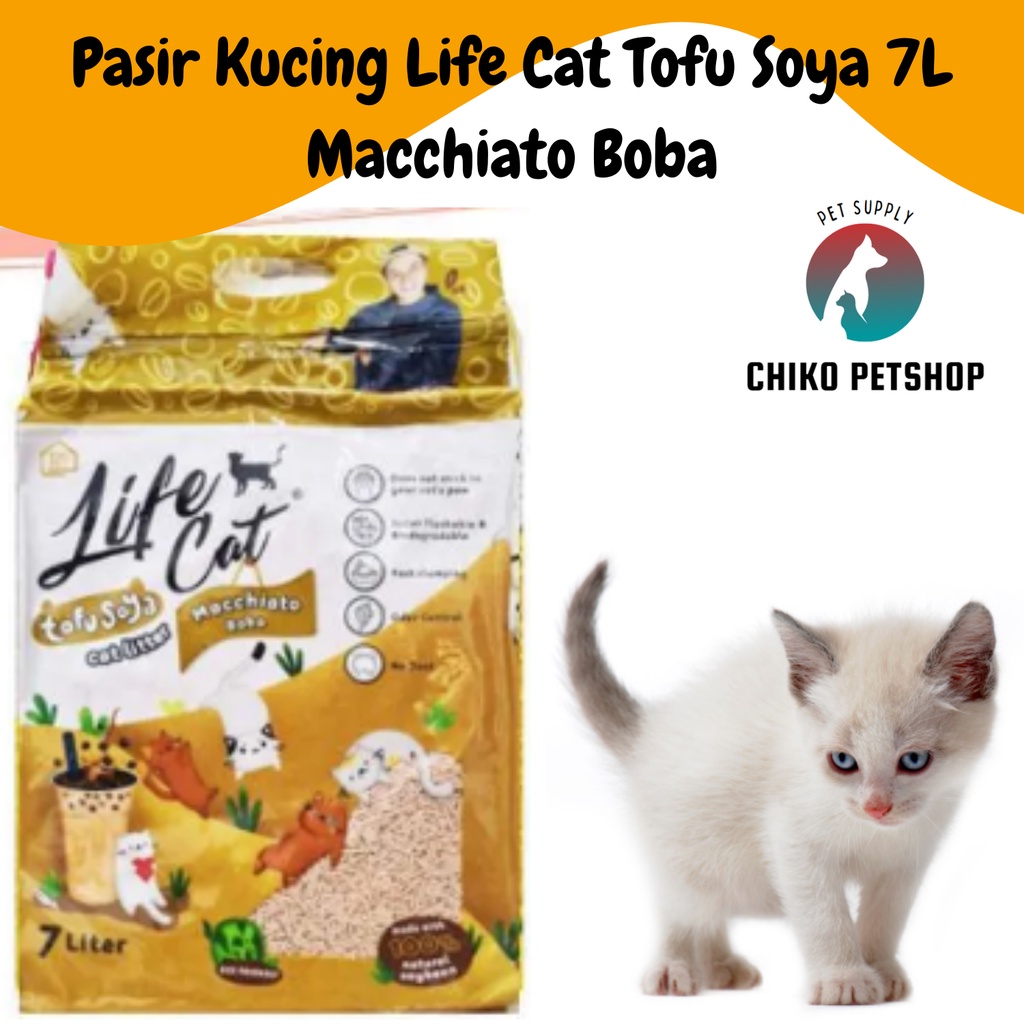 Pasir Kucing LIFE CAT Tofu Soya 7 Liter | TOFU 7 Lt