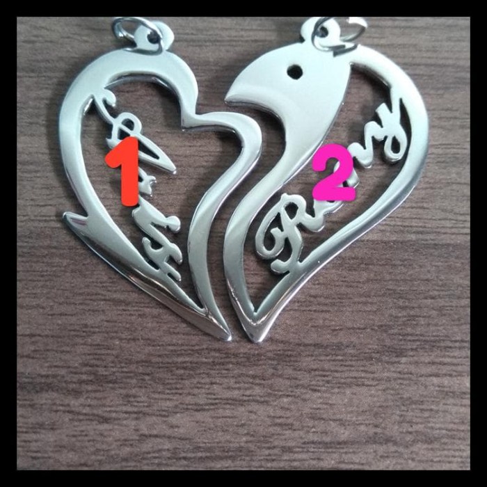kalung liontin couple / kalung unik / MURAH