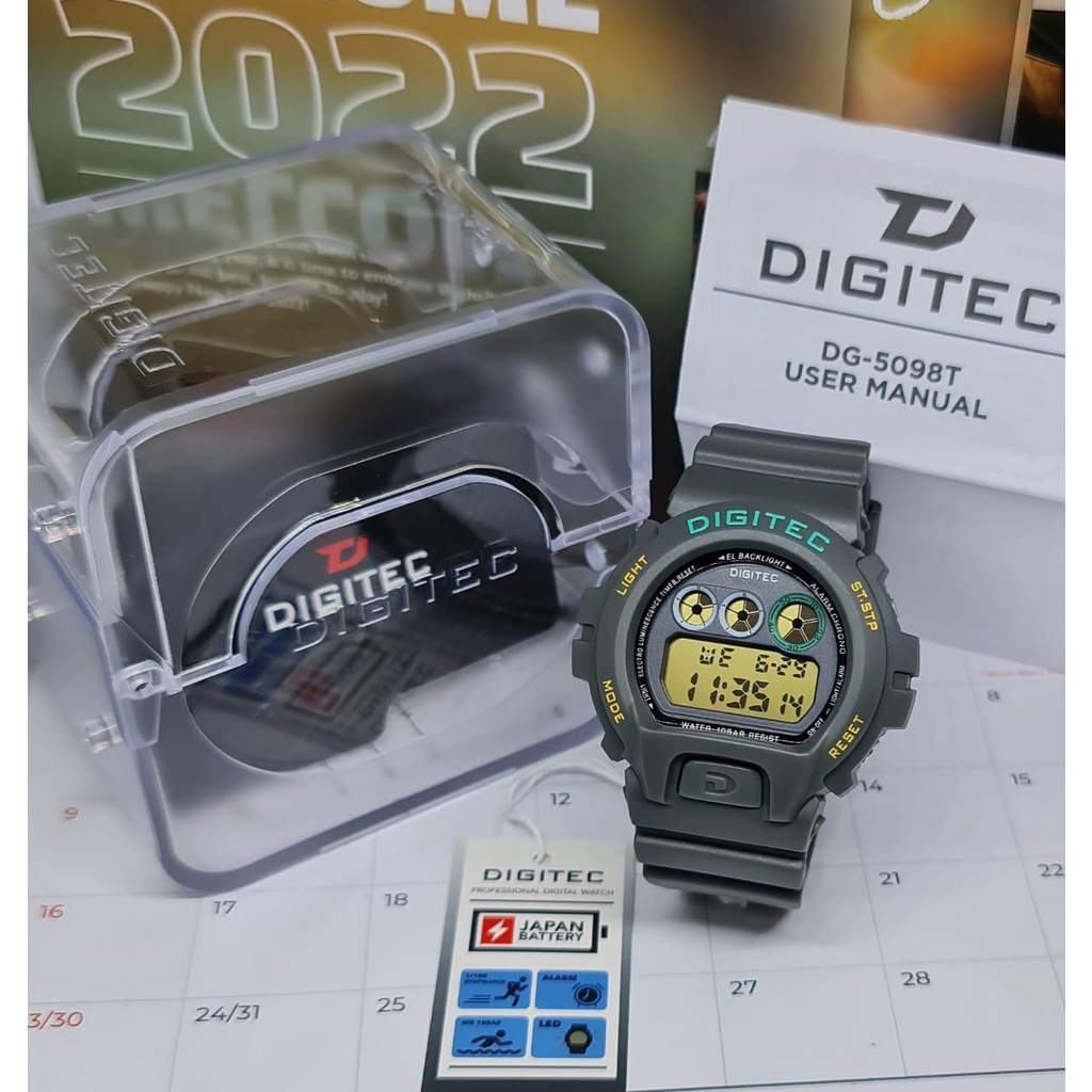 JAM TANGAN PRIA WANITA DIGITEC S111  DIGITAL TALI RUBBER TANGGAL AKTIF DM 3.8CM FREE BOX || JAM TANGAN FASHION PRIA WANITA DIGITEC DIGITAL