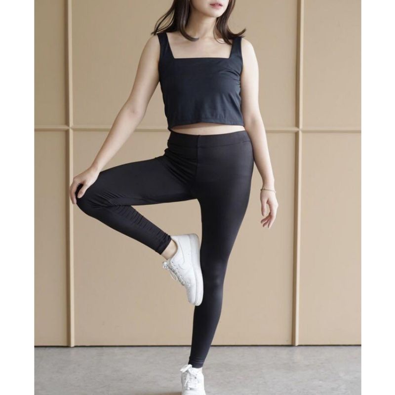 celana legging wanita bahan jersey