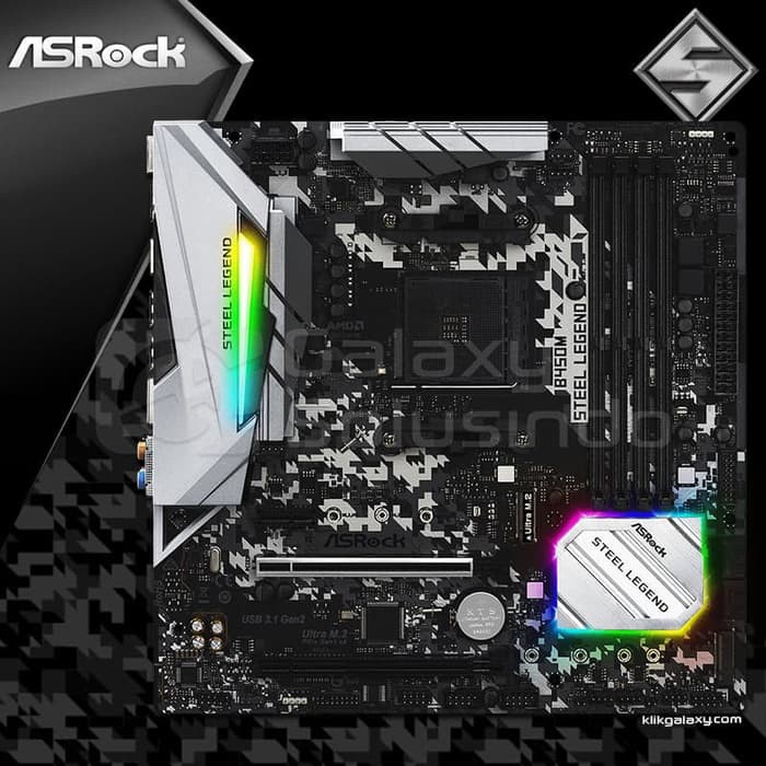 Asrock B450M Steel Legend  AM4  B450  DDR4  Motherboard AMD