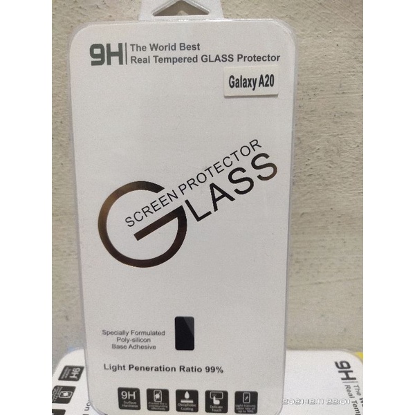 real tempered GLASS ptotector samsung A20