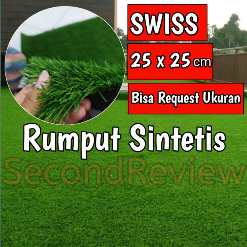  RUMPUT  SINTETIS SWISS MURAH UKURAN 25X25 CM Shopee Indonesia