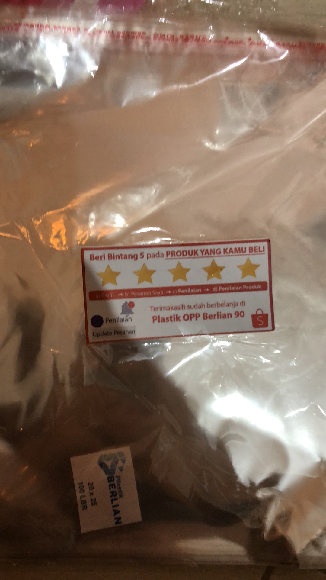 Plastik Opp 20 X 25 Cm 20 Mic Plastik Jilbab - Plastik Kain - Plastik Baju Anak