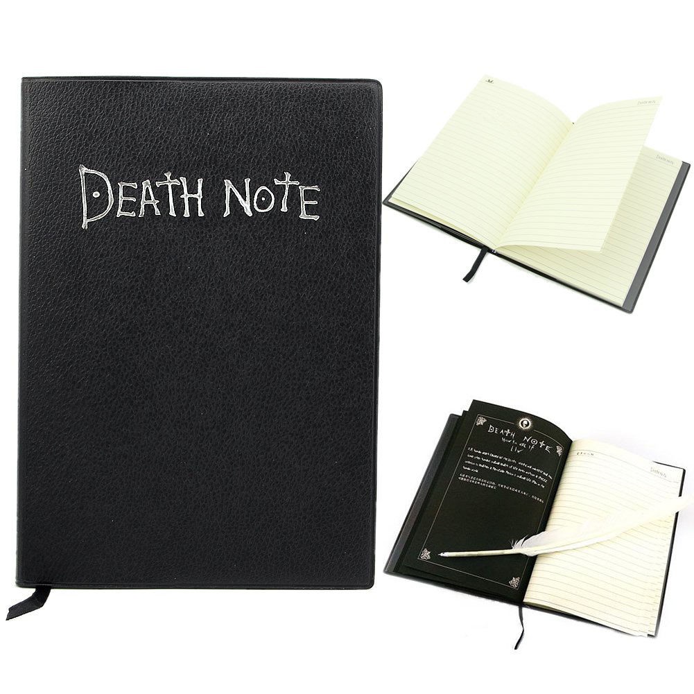 Buku Notebook Catatan Jurnal Diary Desain Death Note Dengan Pen Bulu Anime Shopee Indonesia