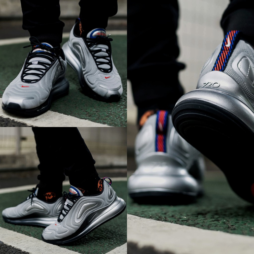 BNIB Sneakers NIKE Air Max 720 Metallic Silver 100% Original Authentic