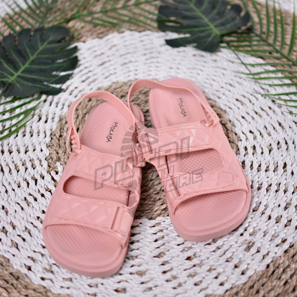 Sandal Slop jelly strap dua 2 super empuk import MOKAYA