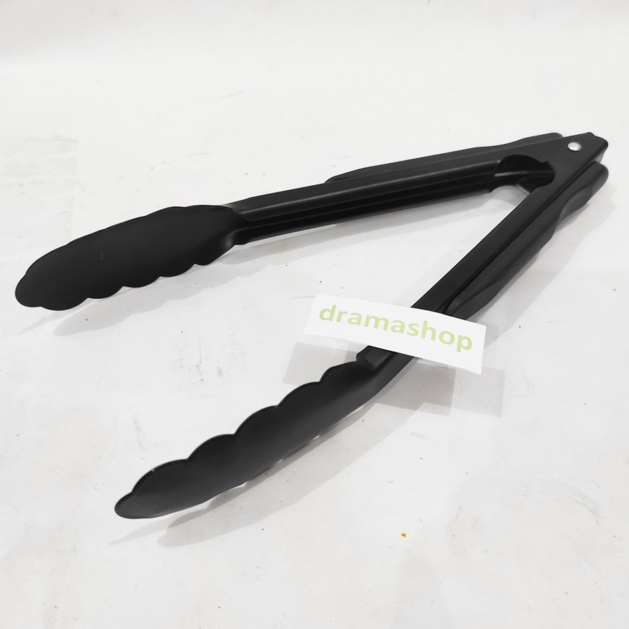 Food Tong tongs jepit Capit Capitan Gorengan makanan Kue tebal pendek hitam