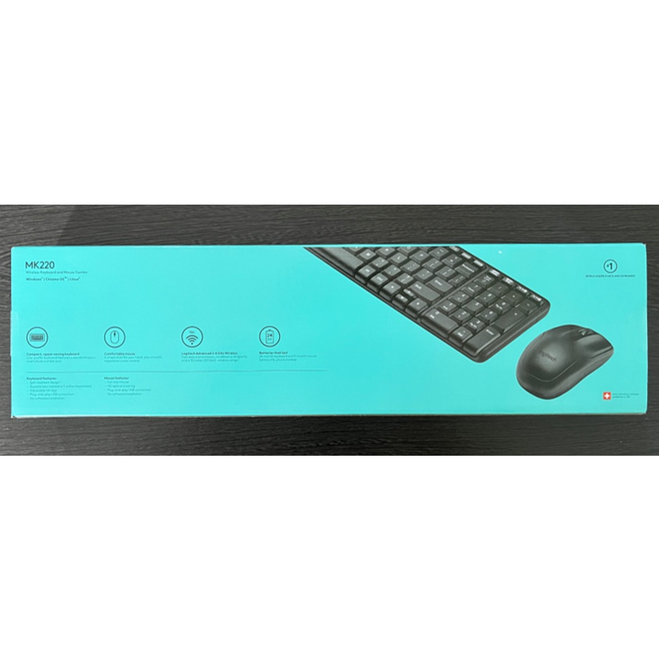 Logitech MK220 Combo Keyboard dan Mouse Wireless Original