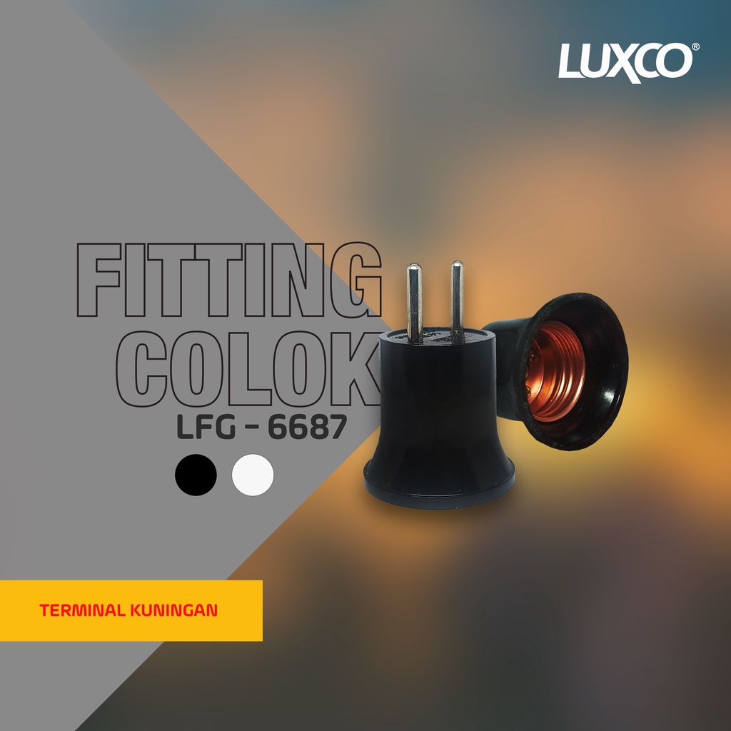 [COD] FITTING LAMPU GANTUNG / FITTING COLOK KAKI 2 E27 BAHAN TEMBAGA ASLI LUXCO BERSNI FREE ONGKIR