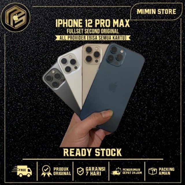 iPhone 12 PRO MAX 512GB/256GB/128GB Fullset Second Mulus