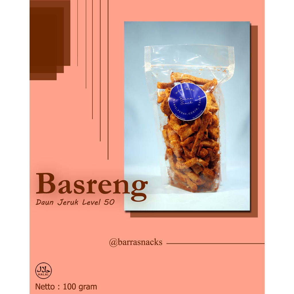 

Basreng Daun Jeruk Level 50 Barra Snack