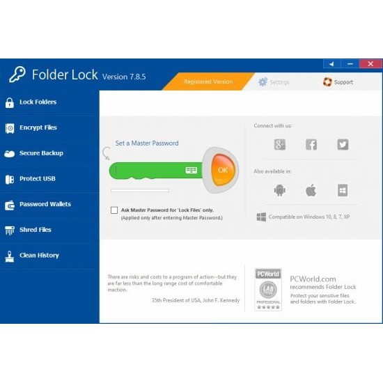 Pengunci Folder: Folder Lock 7.8.5