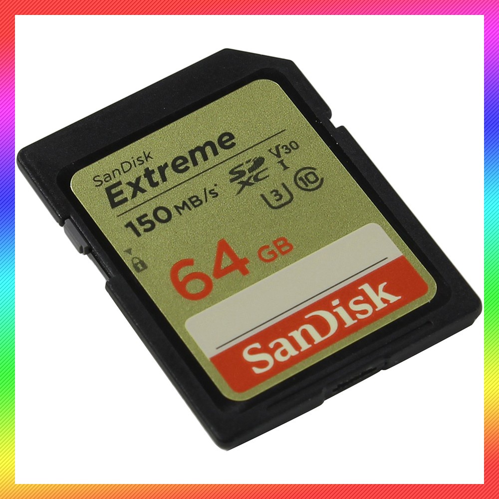 GS8 SanDisk Extreme SDXC Card UHS-I V30 U3 Class 10 (150MB/s) 64GB - SDSDXV6-064G-GNCIN