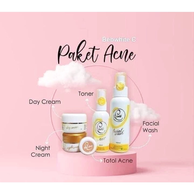 DISTRIBUTOR RESMI BEBWHITEC MKS SKINCARE AMAN BPOM PERAWATAN WAJAH AMAN BPOM BBC ACNE SERIES CREAM J