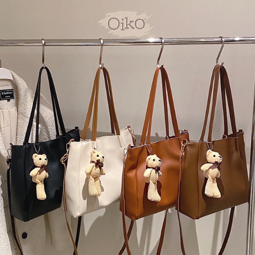 TAS SELEMPANG WANITA OIKO TEDDY TOTE BAG