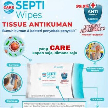 Septi Wipes Tisu Basah Antibacterial 10'Sheets