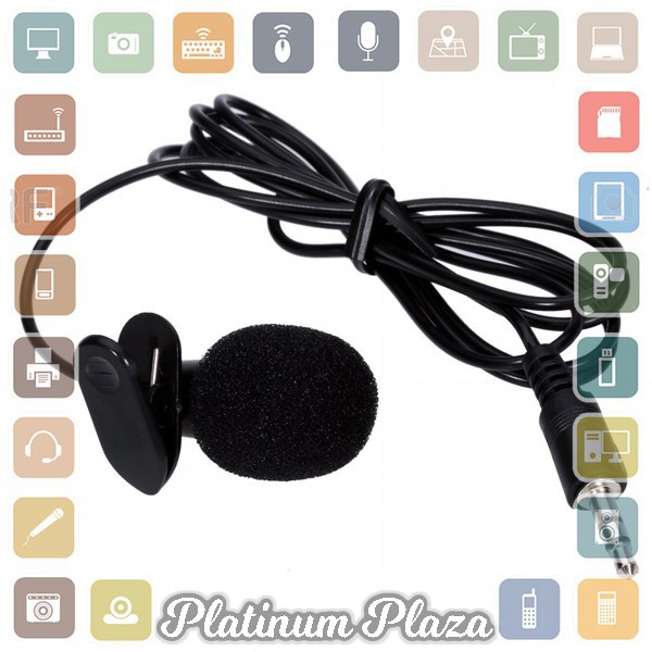 3.5mm Microphone with Clip for Smartphone / Laptop / Tablet PC - Black`6ACXOB-