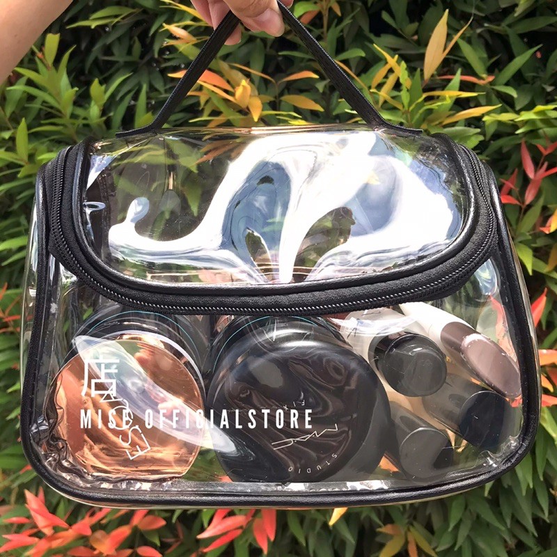 TRANSPARENT MAKEUP POUCH/POUCH MAKEUP TRANSPARAN/POUCH MAKEUP MUA/POUCH KOSMETIK TRANSPARAN MURAH