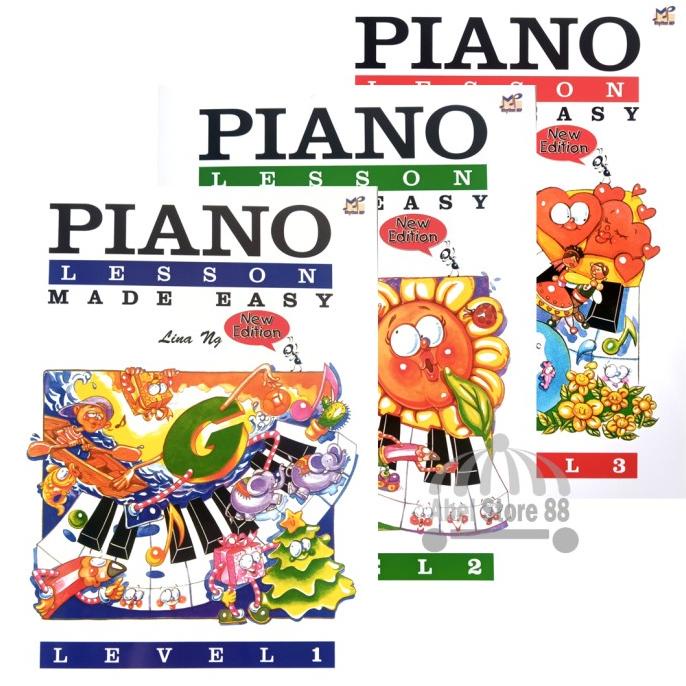 

Piano Lesson Made Easy Level 1/2/3 Lina Ng - Buku Belajar Piano Pemula Terlaris