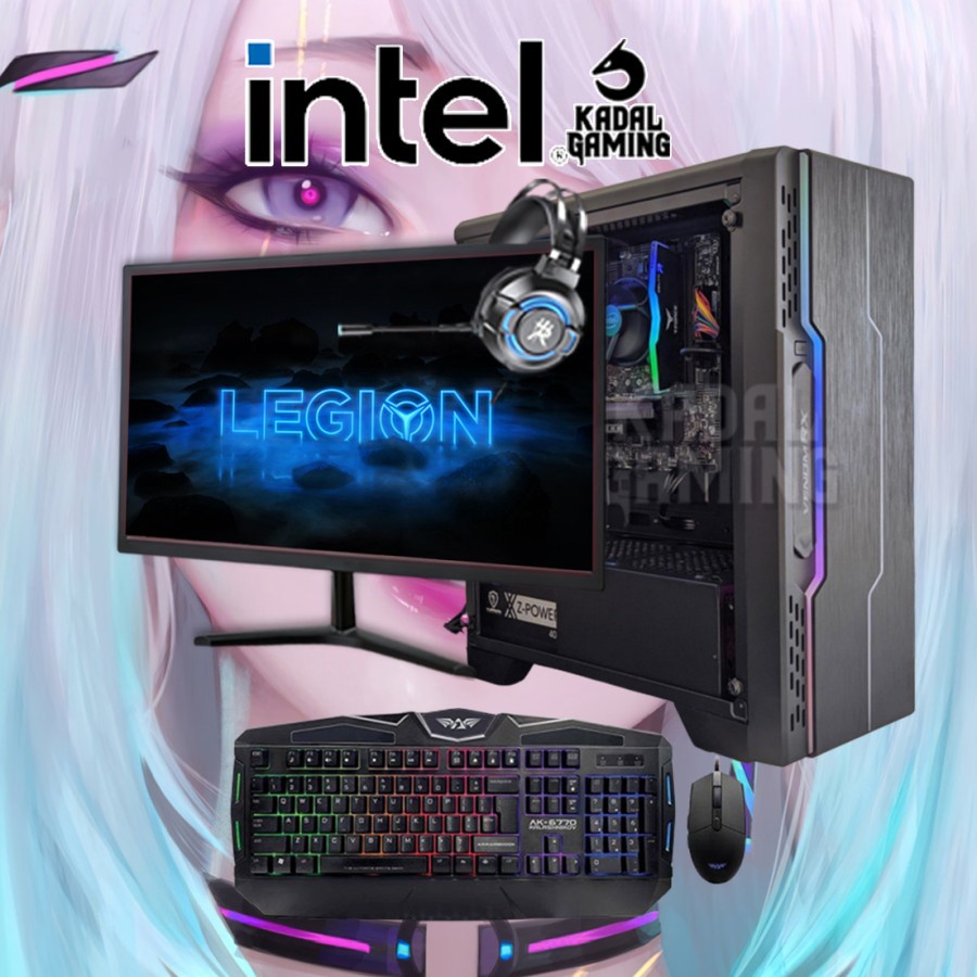 PC GAMING ULTRA INTEL CORE i5 10400F VGA RX 6400 4GB FULLSET RAKITAN